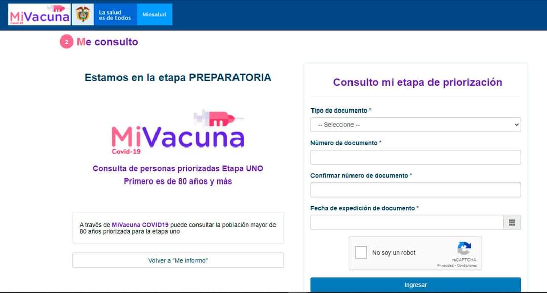 Aplicativo Mi Vacuna